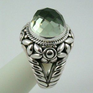 Robert Manse 4ct Prasiolite Sterling Ring